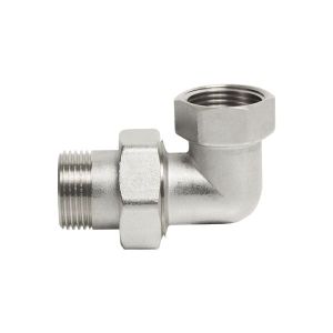 Переходник со сгоном 1'' угловой VRT® (конус) никель
