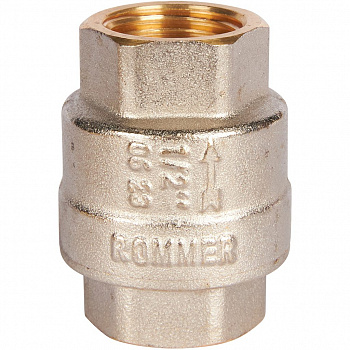 RVC-0001-000015 Rommer 1/2 Клапан обратный пружинный муфтовый с металлическим седлом