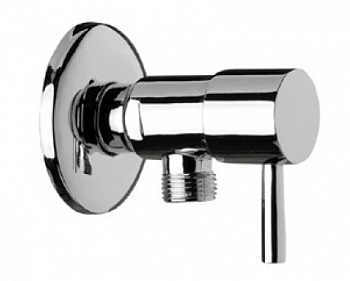 Кран угловой с отражателем TIM хром,1/2"-1/2" нар/нар 10bar BL5825
